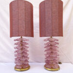 Lampade foglie rosa