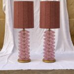 Pink leaf lamps